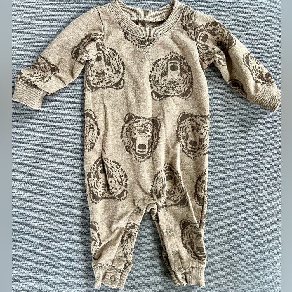 Carters Baby Onesie, Brown Bear, 6m